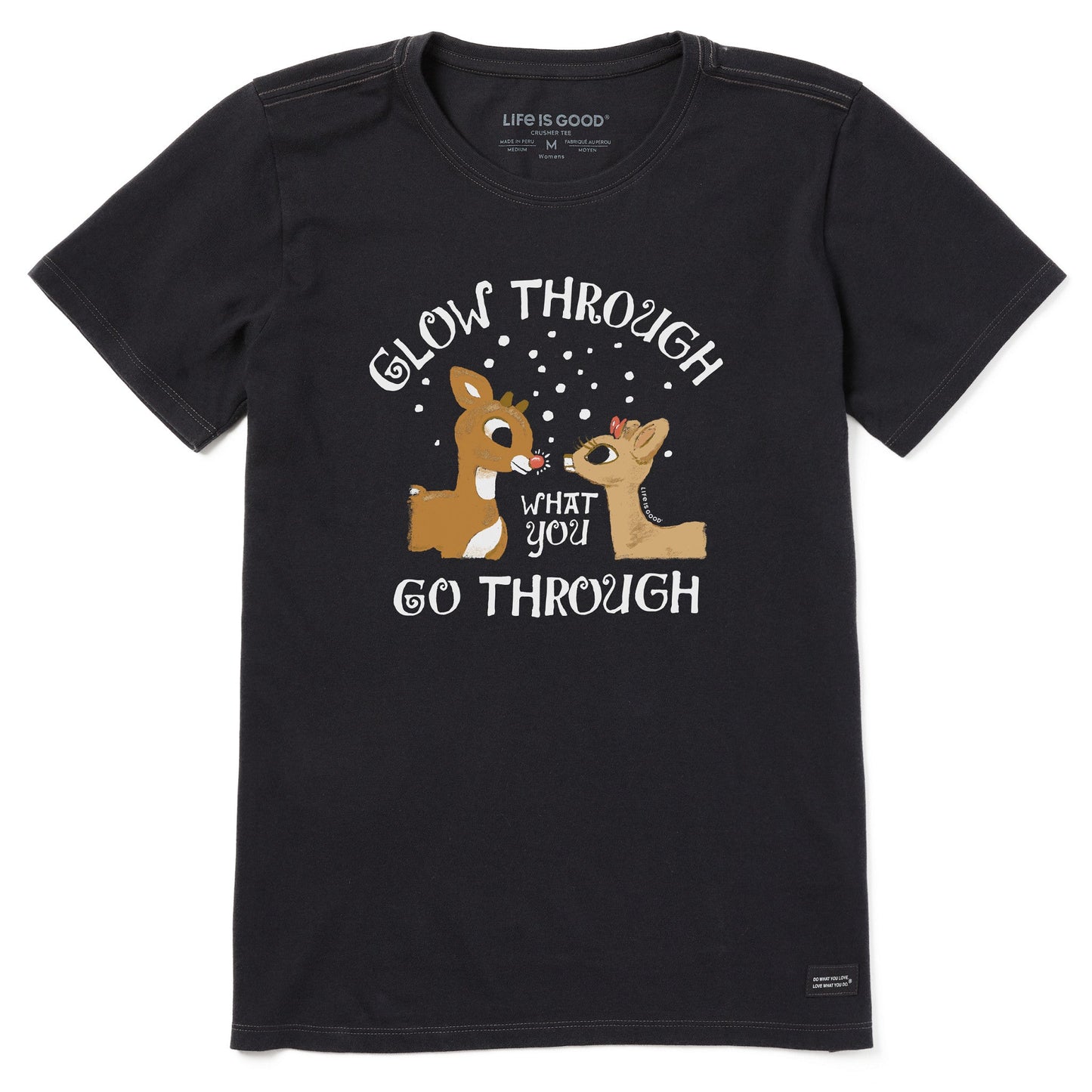 Women's Glow Through What You Go Through Rudolph Short Sleeve Crusher Tee