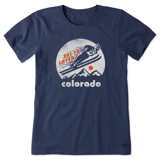 Women's Ski Ya Later Colorado Short Sleeve Crusher Tee