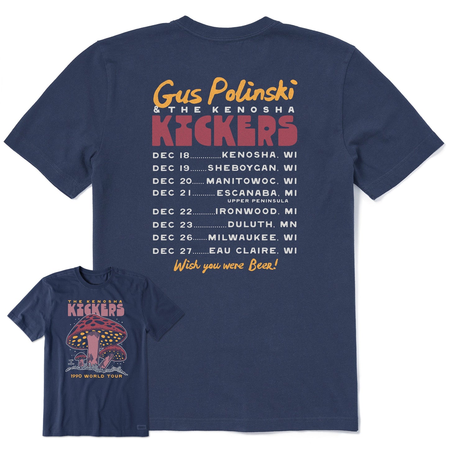 Men's Gus Polinski and the Kenosha Kickers Short Sleeve Crusher Tee