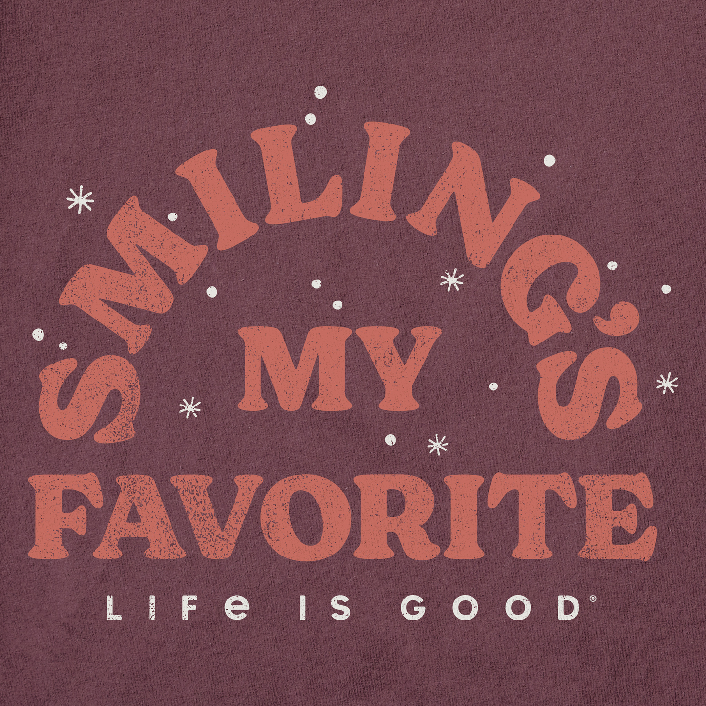 Men's Smiling's My Favorite Short Sleeve Crusher Tee