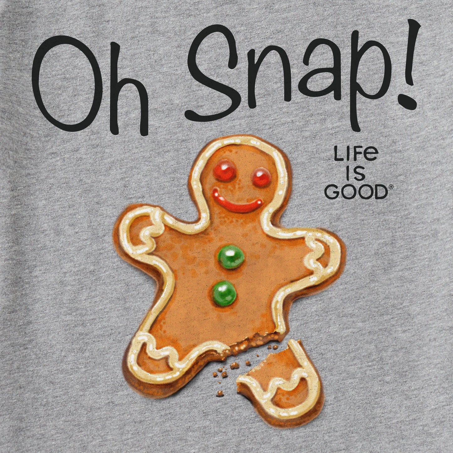 Men's Oh Snap Gingerbread Man Short Sleeve Crusher Tee