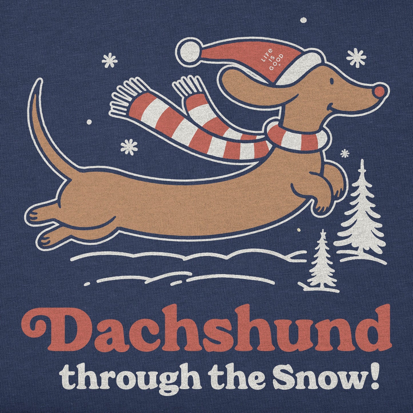 Women's Dachshund Through the Snow Long Sleeve Crusher Tee