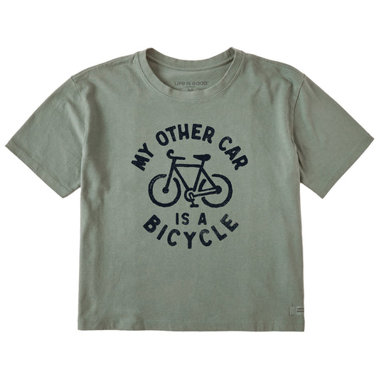 Women's My Other Car is a Bicycle Short Sleeve Crusher Boxy Tee