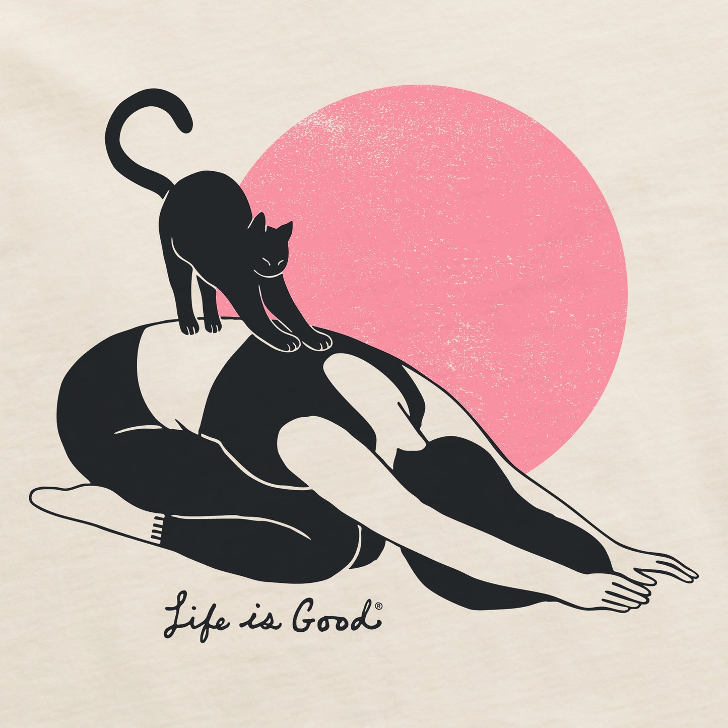 Women's Downward Cat Yoga Short Sleeve Crusher Boxy Tee