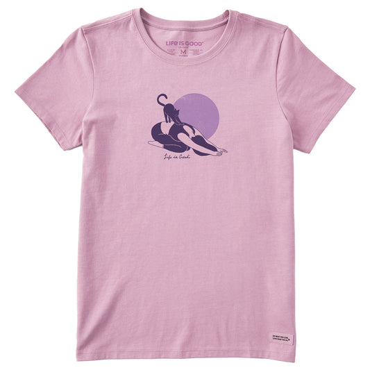 Women's Downward Cat Yoga Short Sleeve Crusher Tee