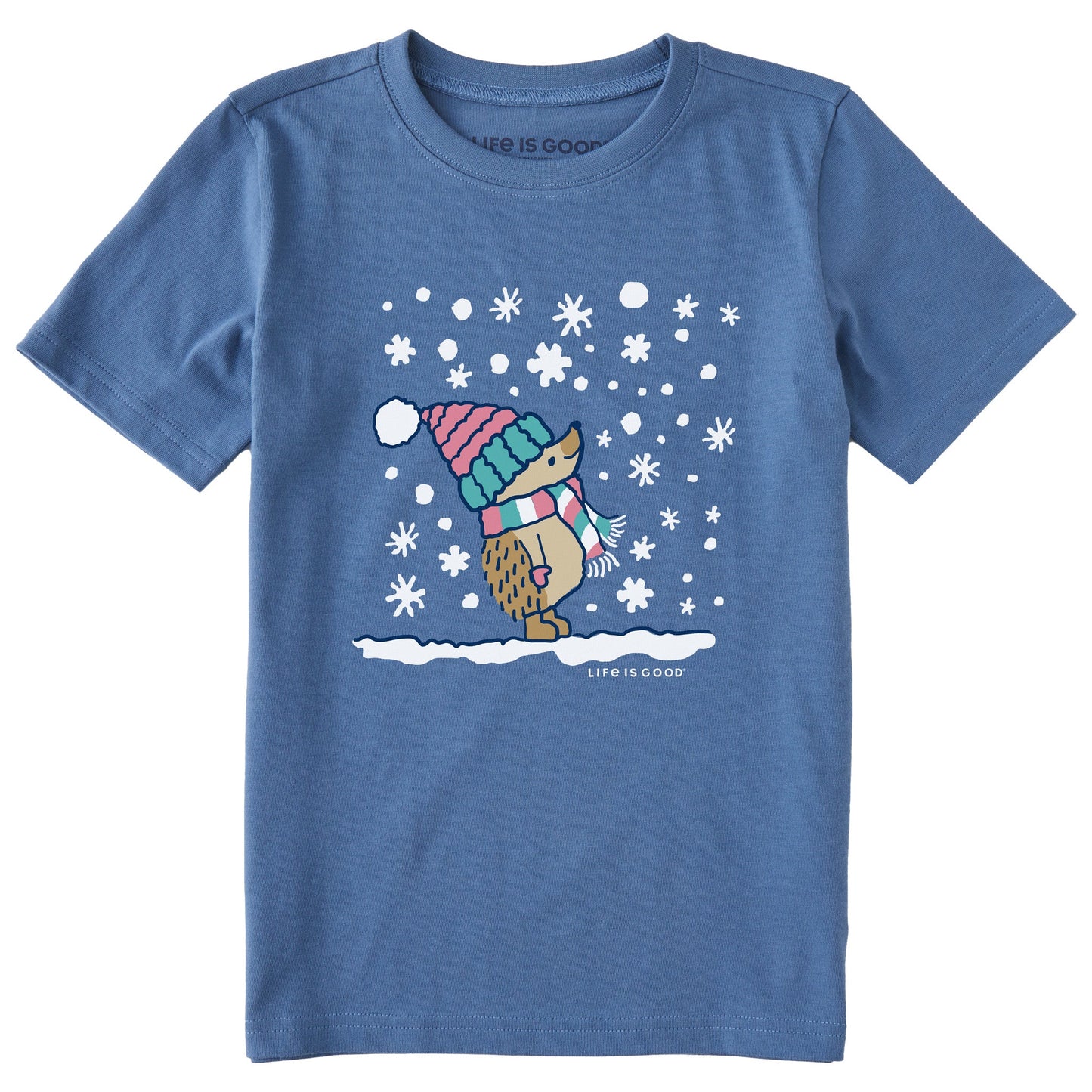 Kids Cozy Hedgehog Short Sleeve Crusher Tee