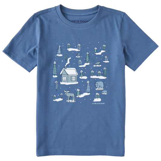 Kids Cottage in the Woods Short Sleeve Crusher Tee