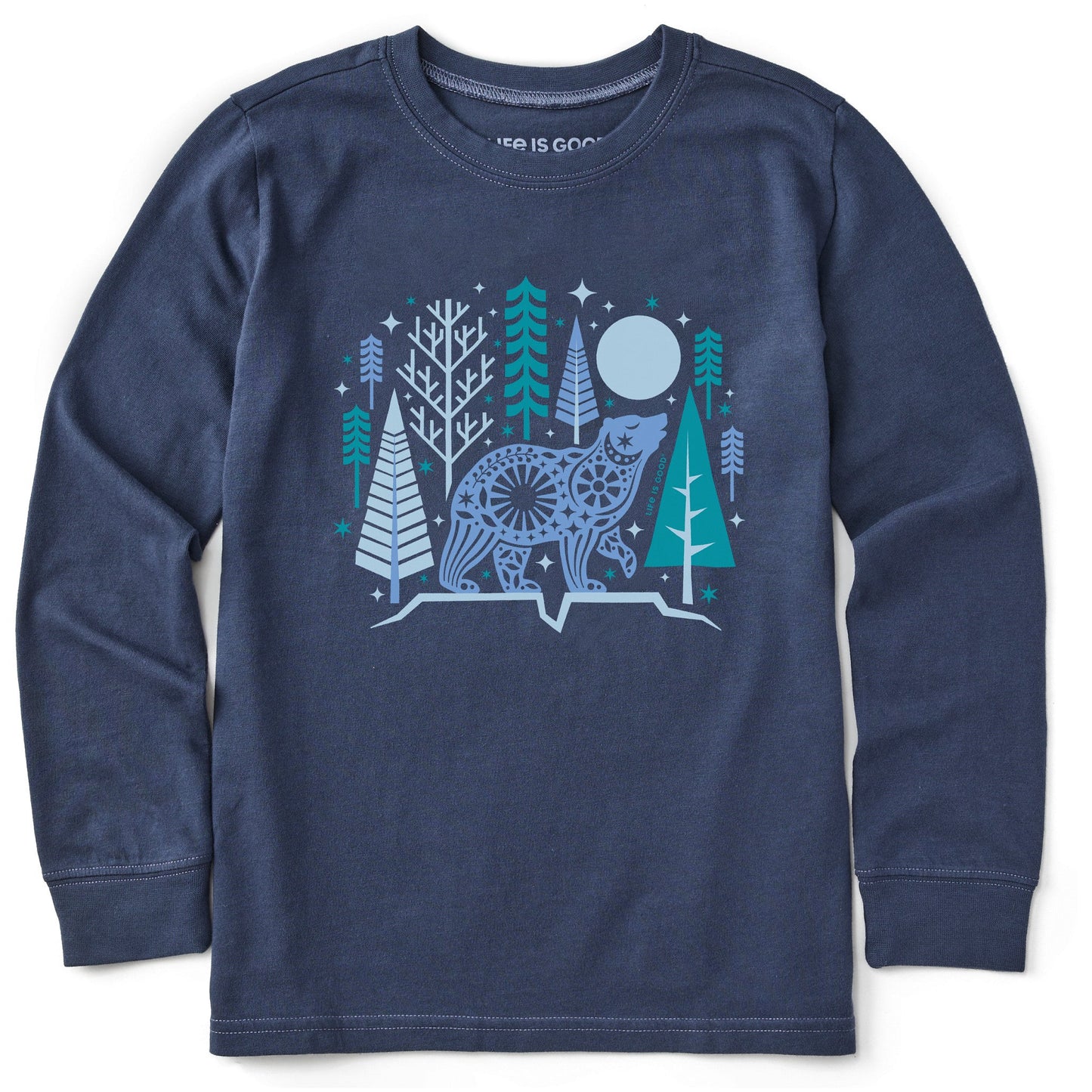 Kids Nordic Bear Winter Long Sleeve Crusher Tee