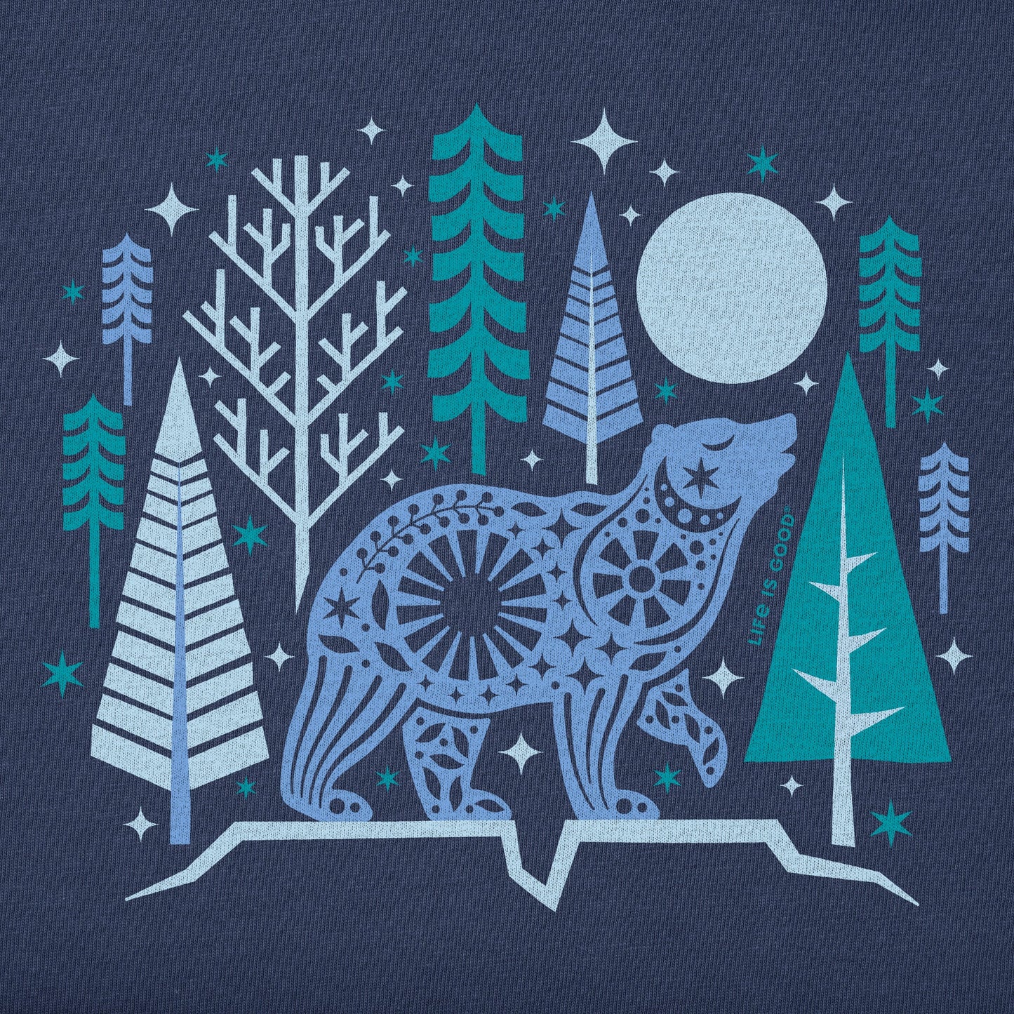 Kids Nordic Bear Winter Long Sleeve Crusher Tee