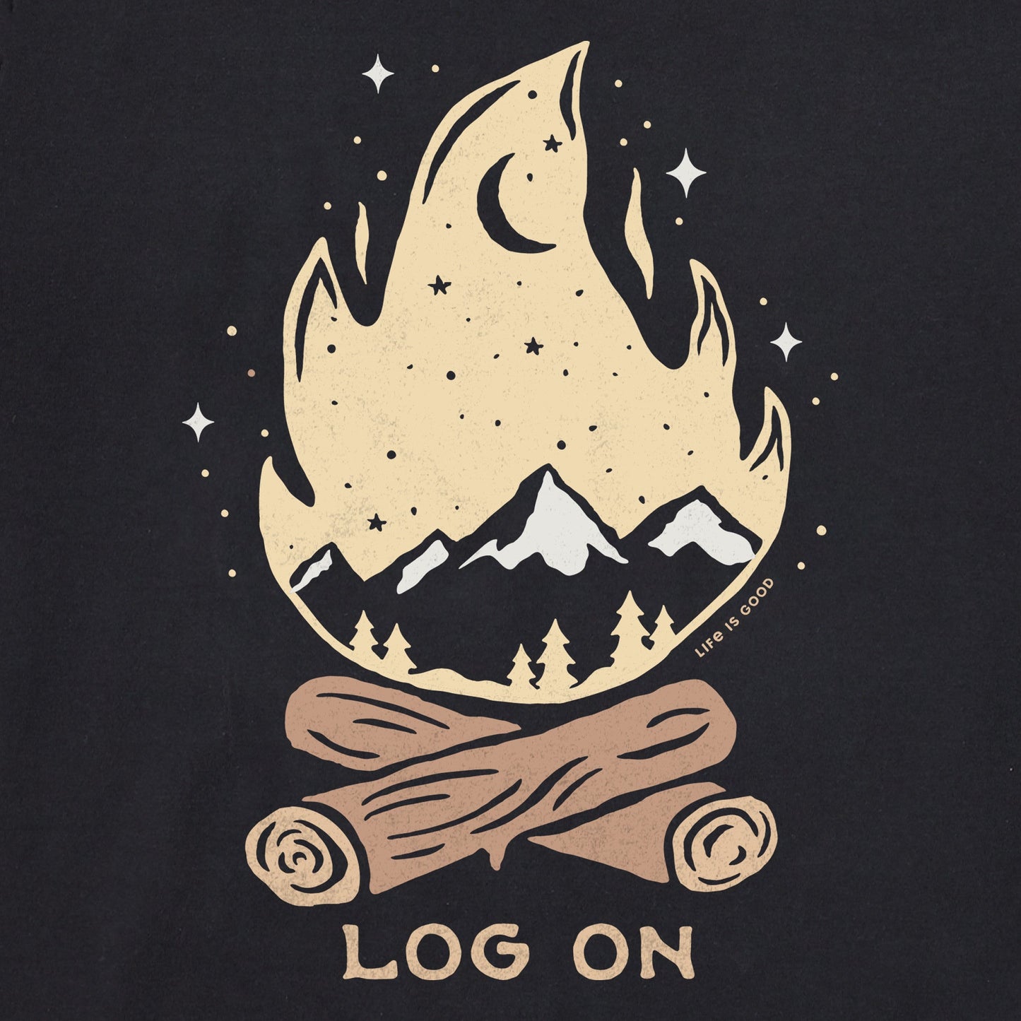 Men's Log On Landscape Simply True Fleece Hoodie