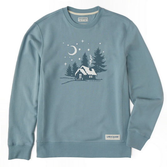 Men's Moonlit Cottage Simply True Fleece Crew