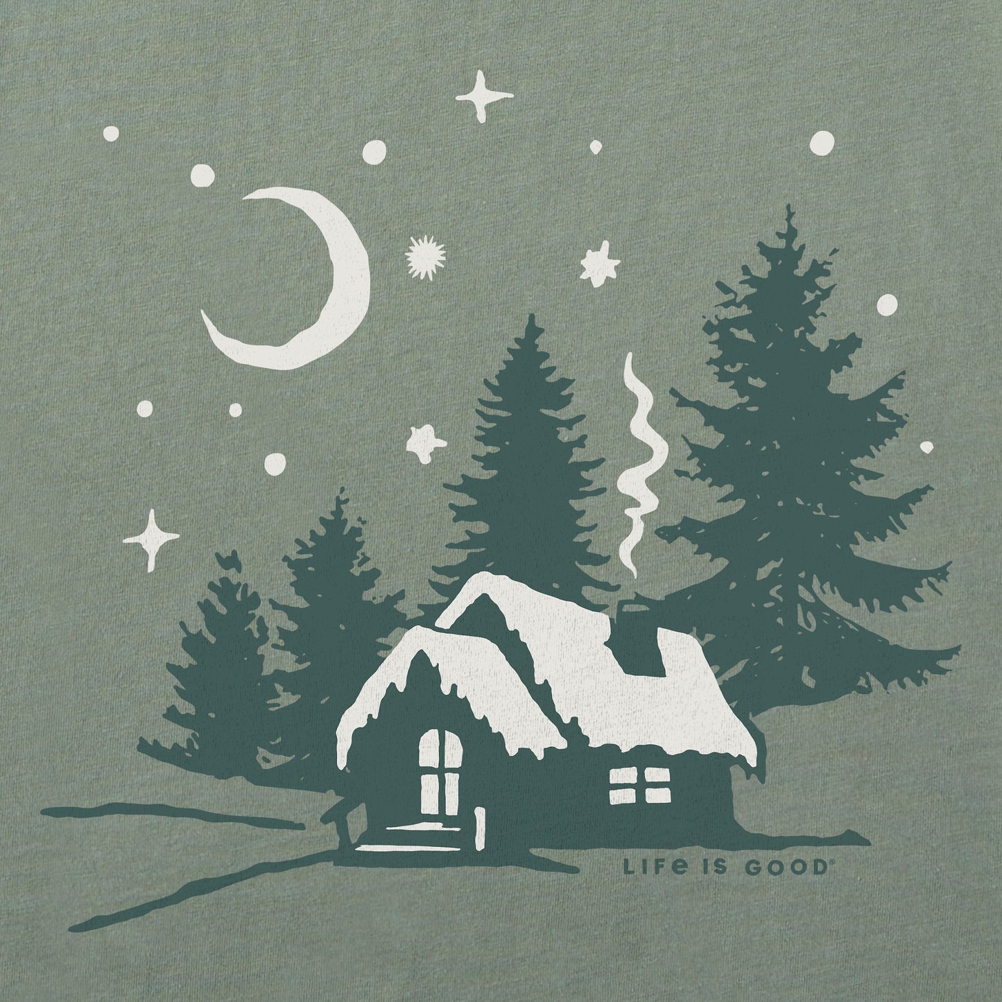 Men's Moonlit Cottage Short Sleeve Crusher Tee