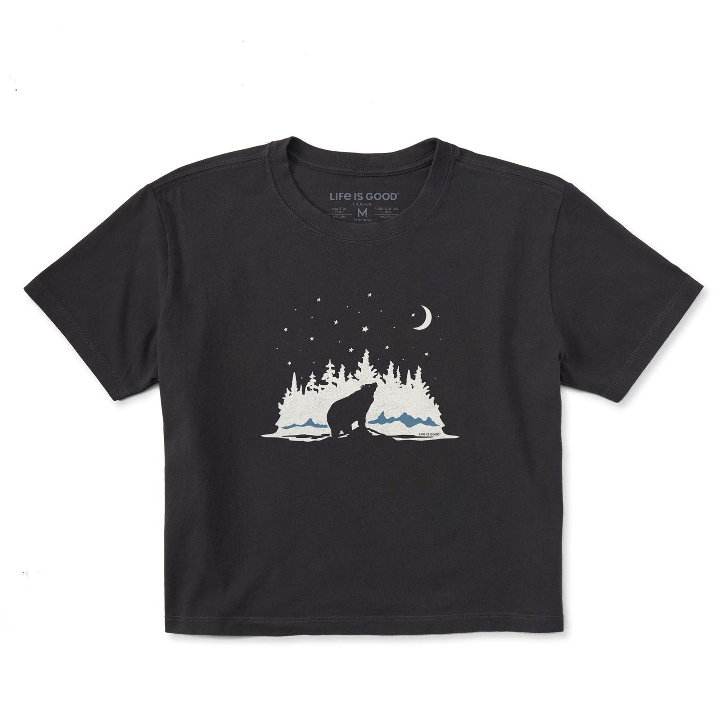 Women's Stargazing Bear Short Sleeve Crusher Boxy Tee