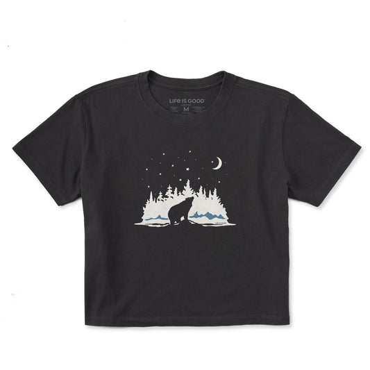 Women's Stargazing Bear Short Sleeve Crusher Boxy Tee