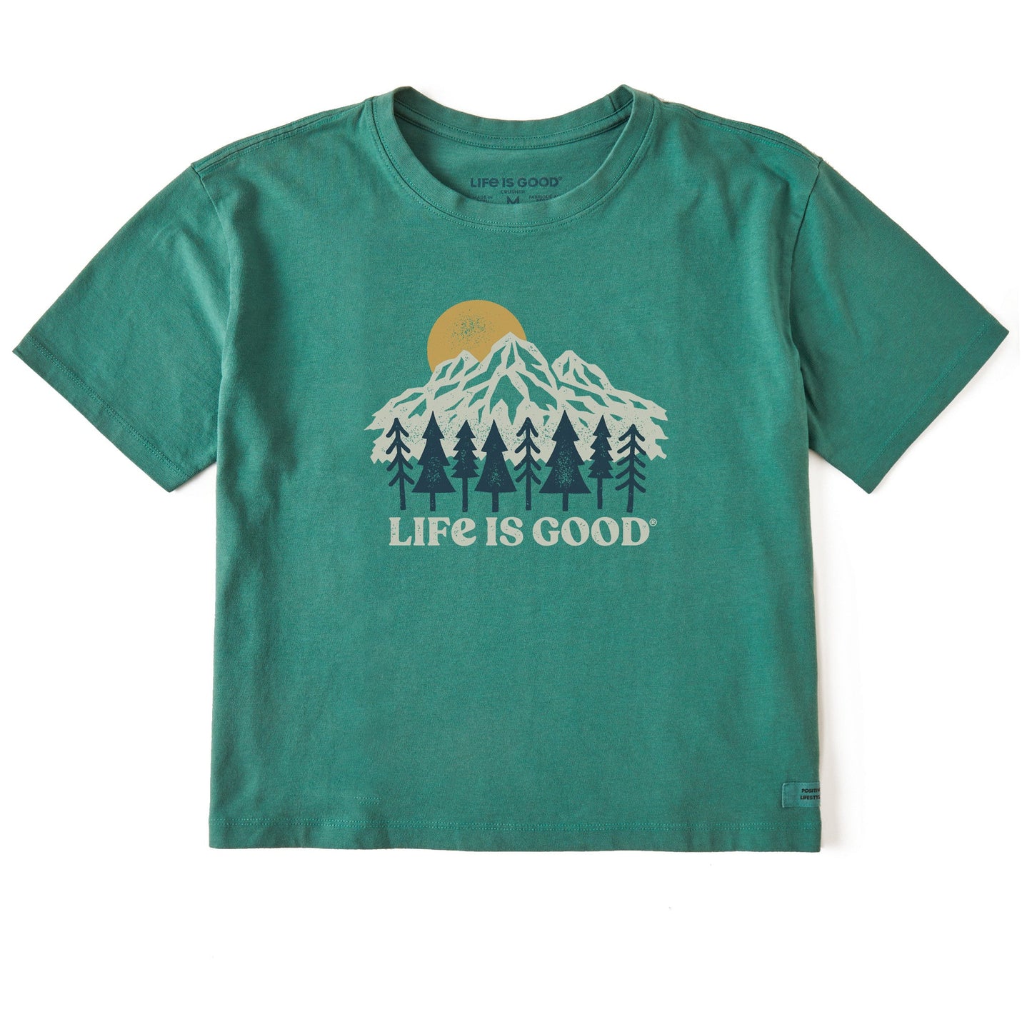 Women's Mountains and Trees Short Sleeve Crusher Boxy Tee