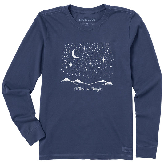 Women's Nature is Magic in the Mountains Long Sleeve Crusher Tee