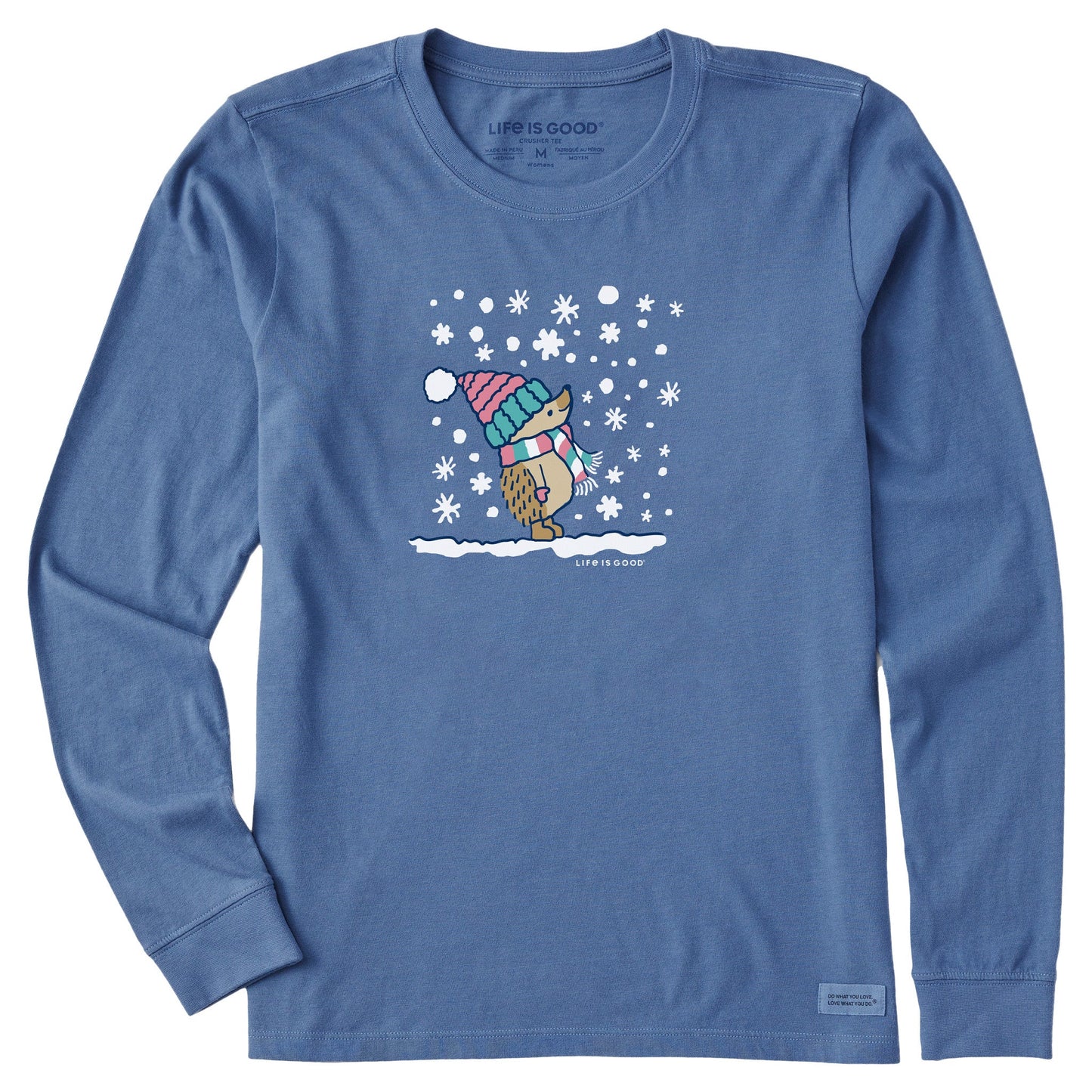 Women's Cozy Hedgehog Long Sleeve Crusher Tee