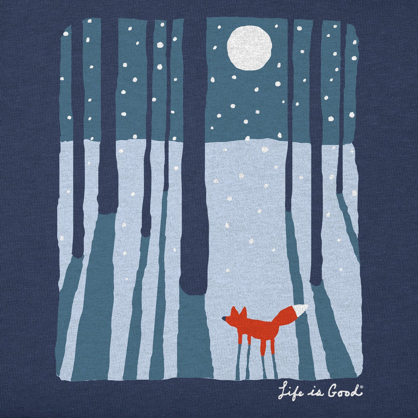Women's Fox in the Moonlight Long Sleeve Crusher Tee