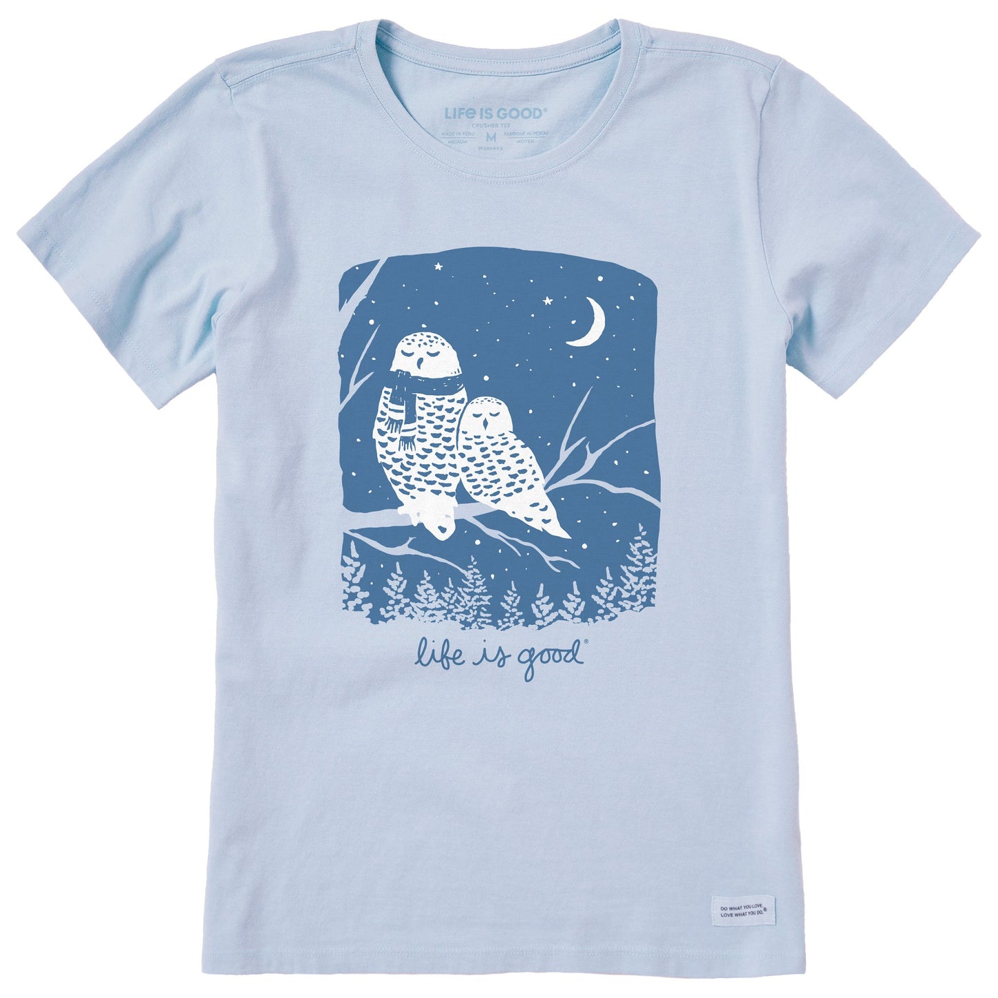Women's Snowy Owl Cuddle Short Sleeve Crusher Tee