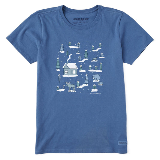 Women's Cottage in the Woods Short Sleeve Crusher Tee
