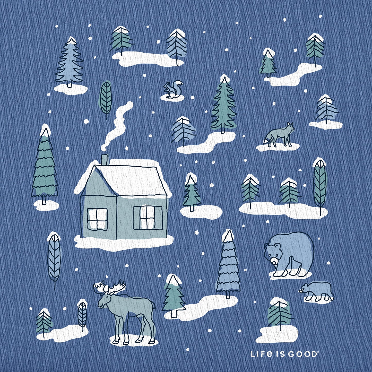 Women's Cottage in the Woods Short Sleeve Crusher Tee