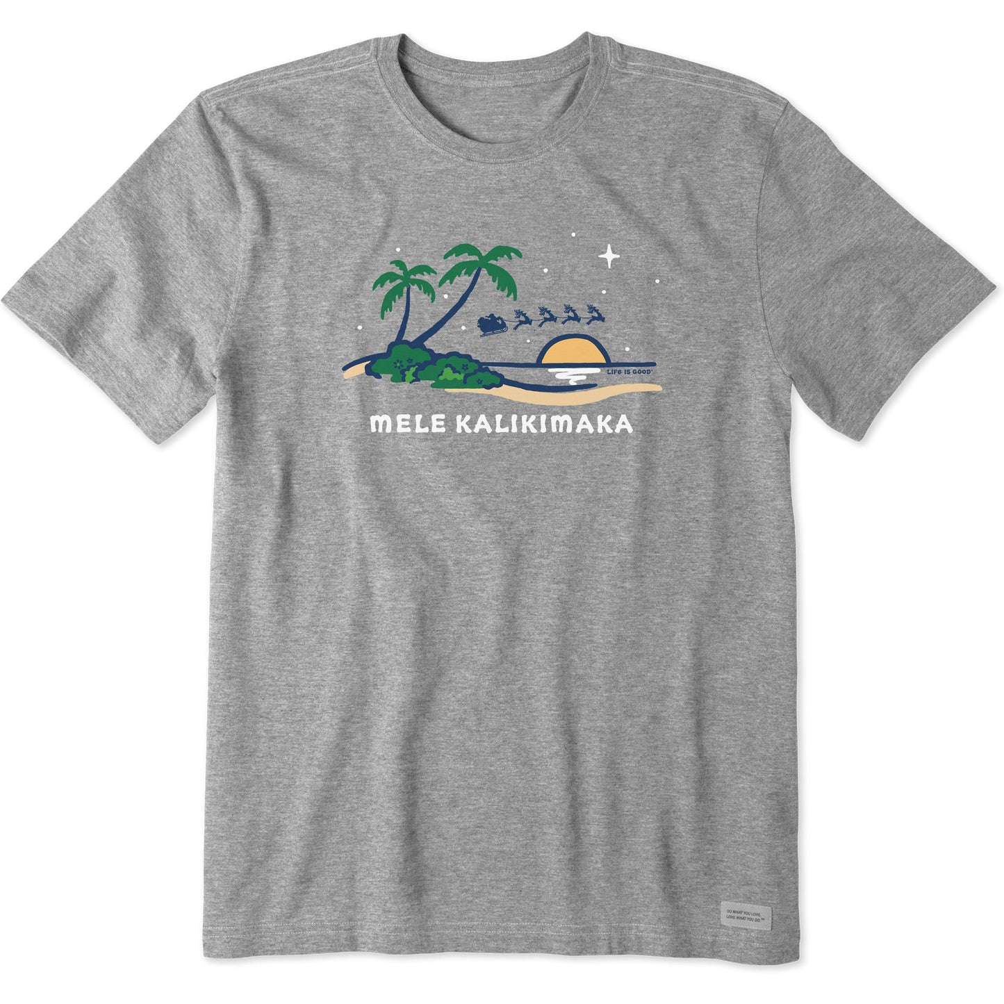 Men's Mele Kalikimaka Beach Short Sleeve Crusher Tee