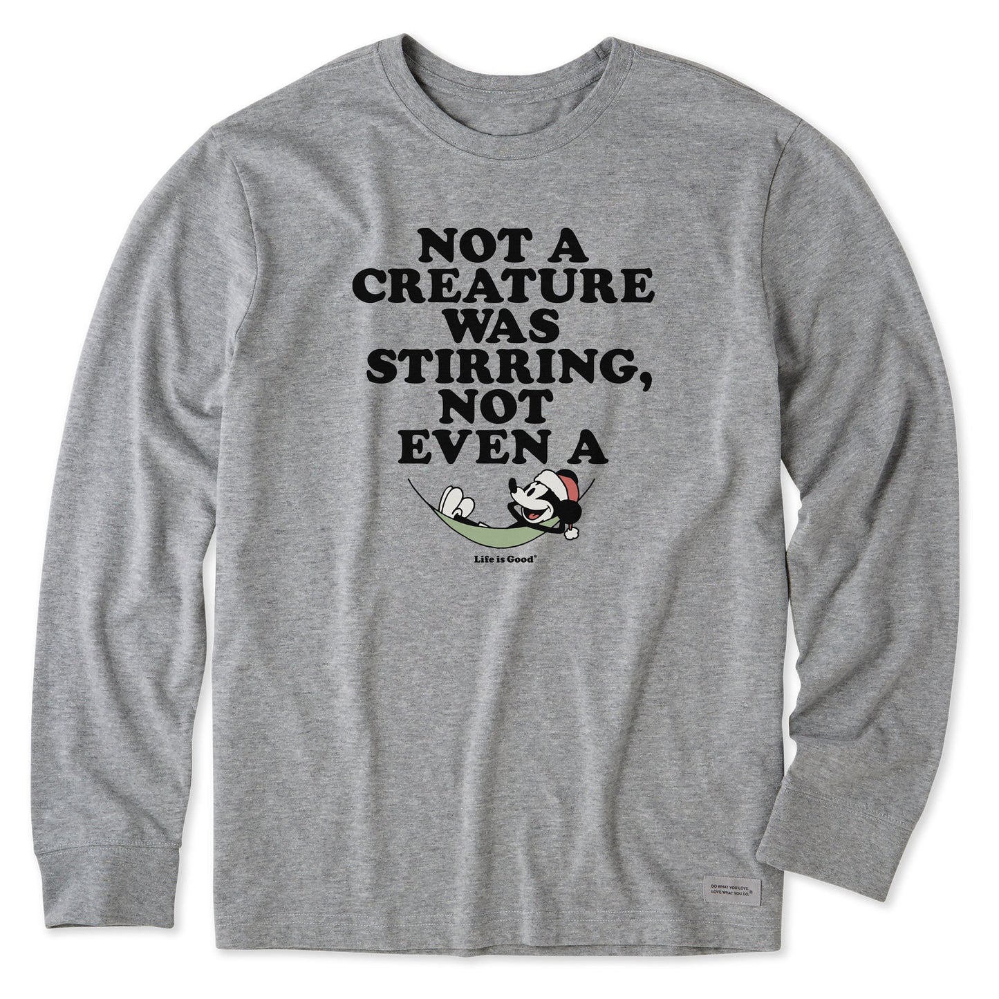 Men's Not a Creature Stirring Willie Long Sleeve Crusher Tee