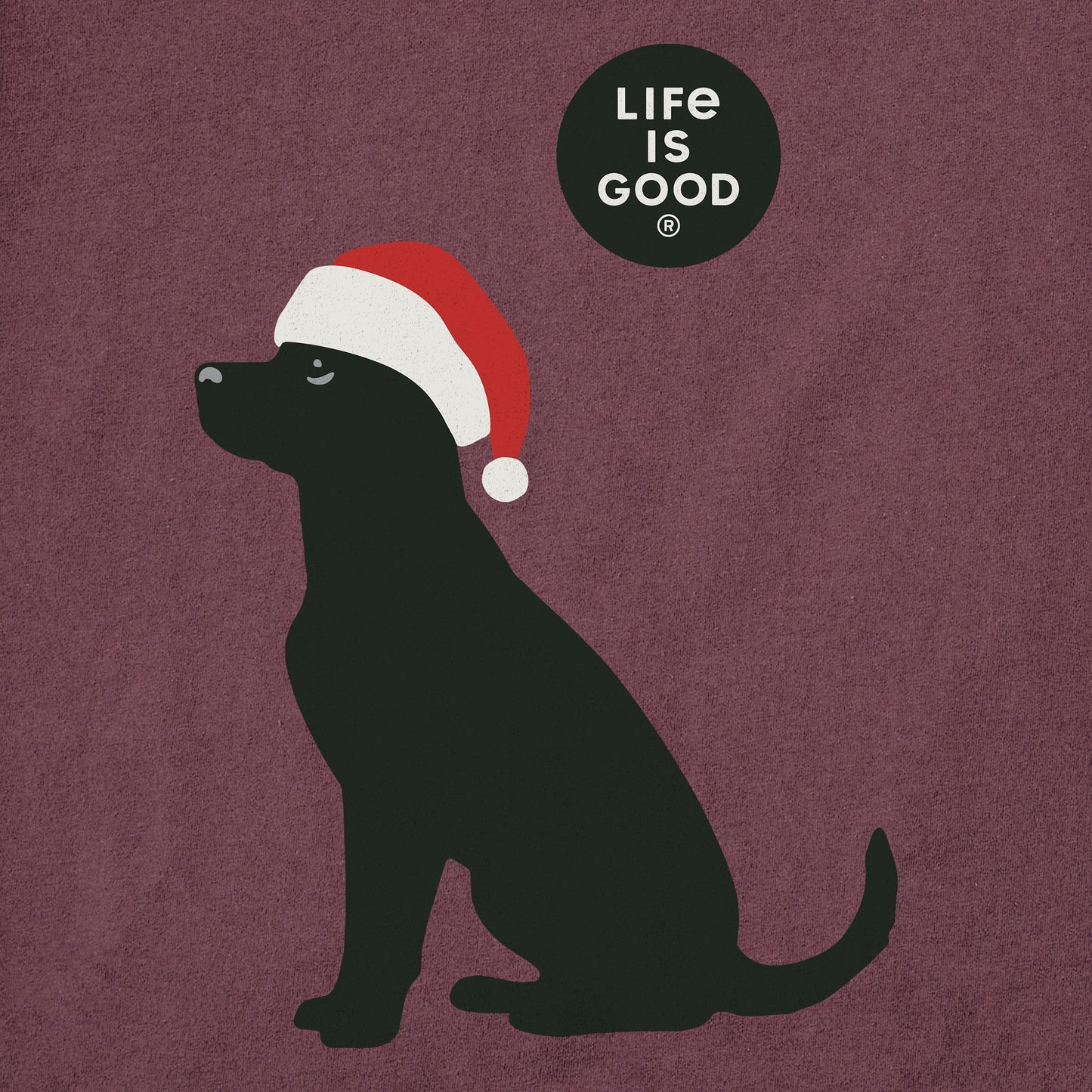 Men's Santa Dog Long Sleeve Crusher Tee