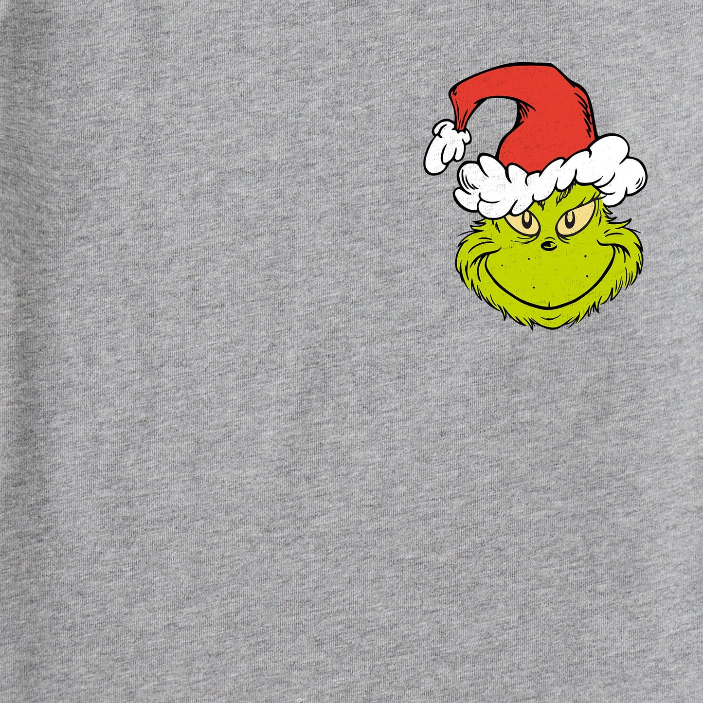 Men's Grinch Santa Hat Long Sleeve Crusher Tee