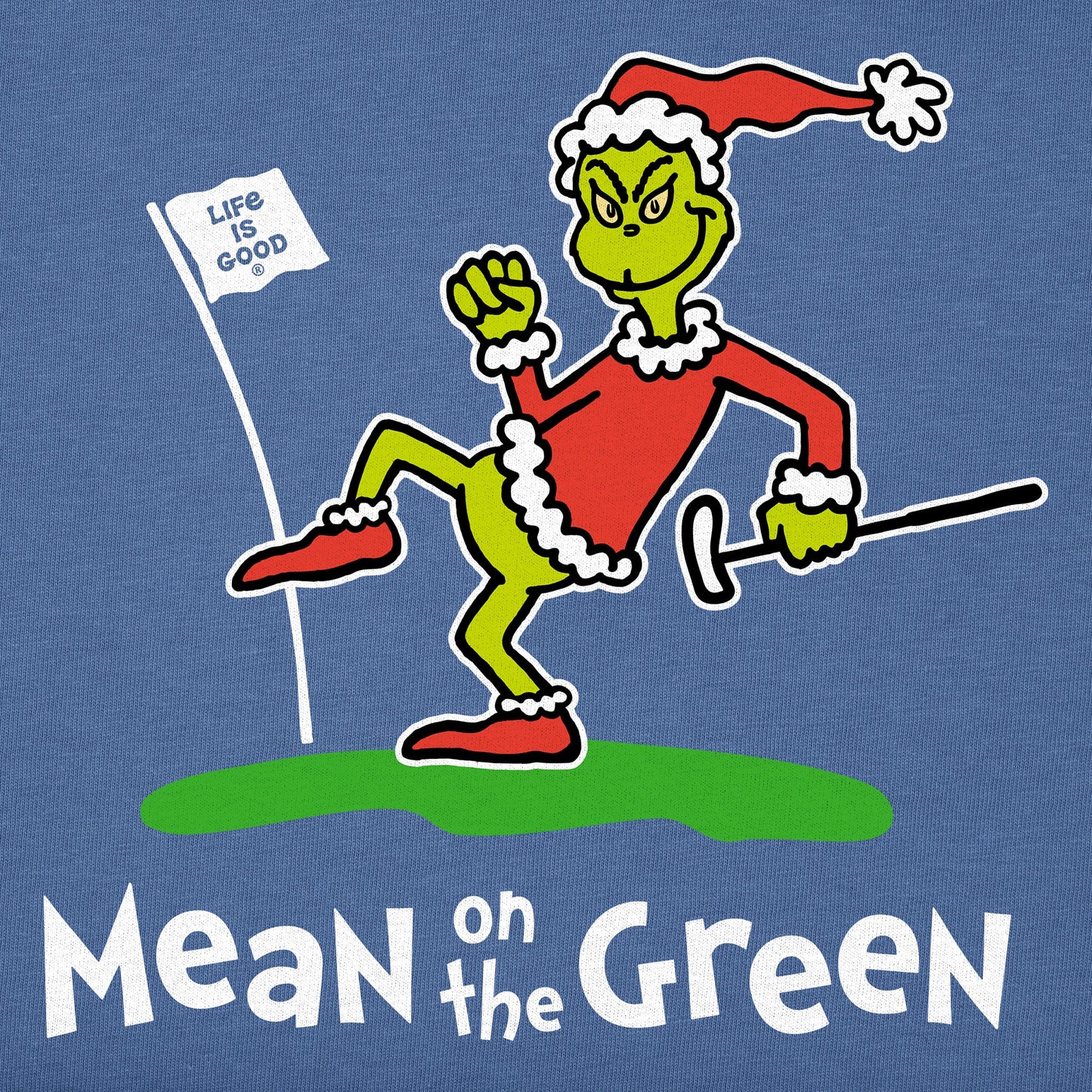 Men's Grinch Mean on the Green Long Sleeve Crusher Tee