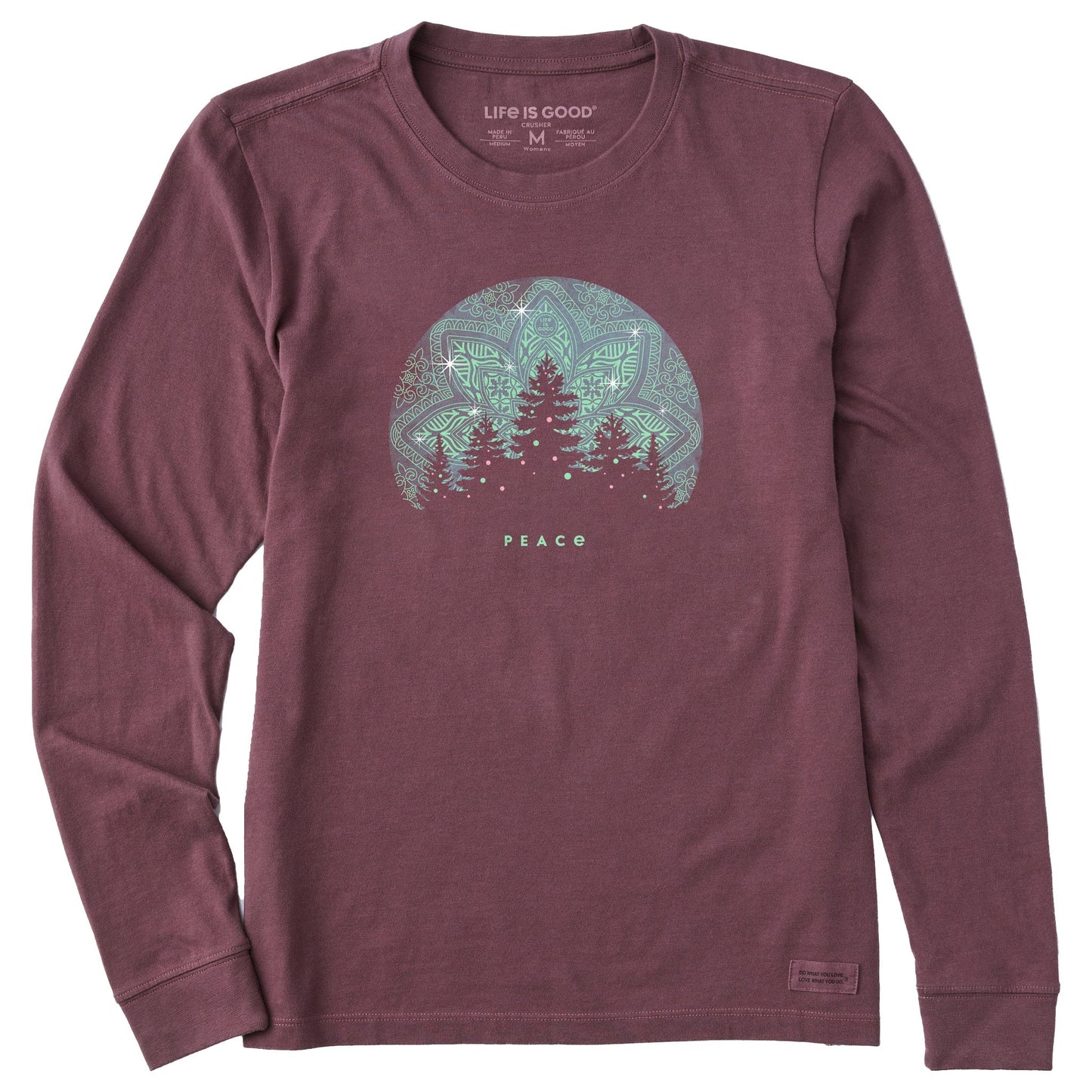 Women's Twinkling Tree Forest Long Sleeve Crusher Tee