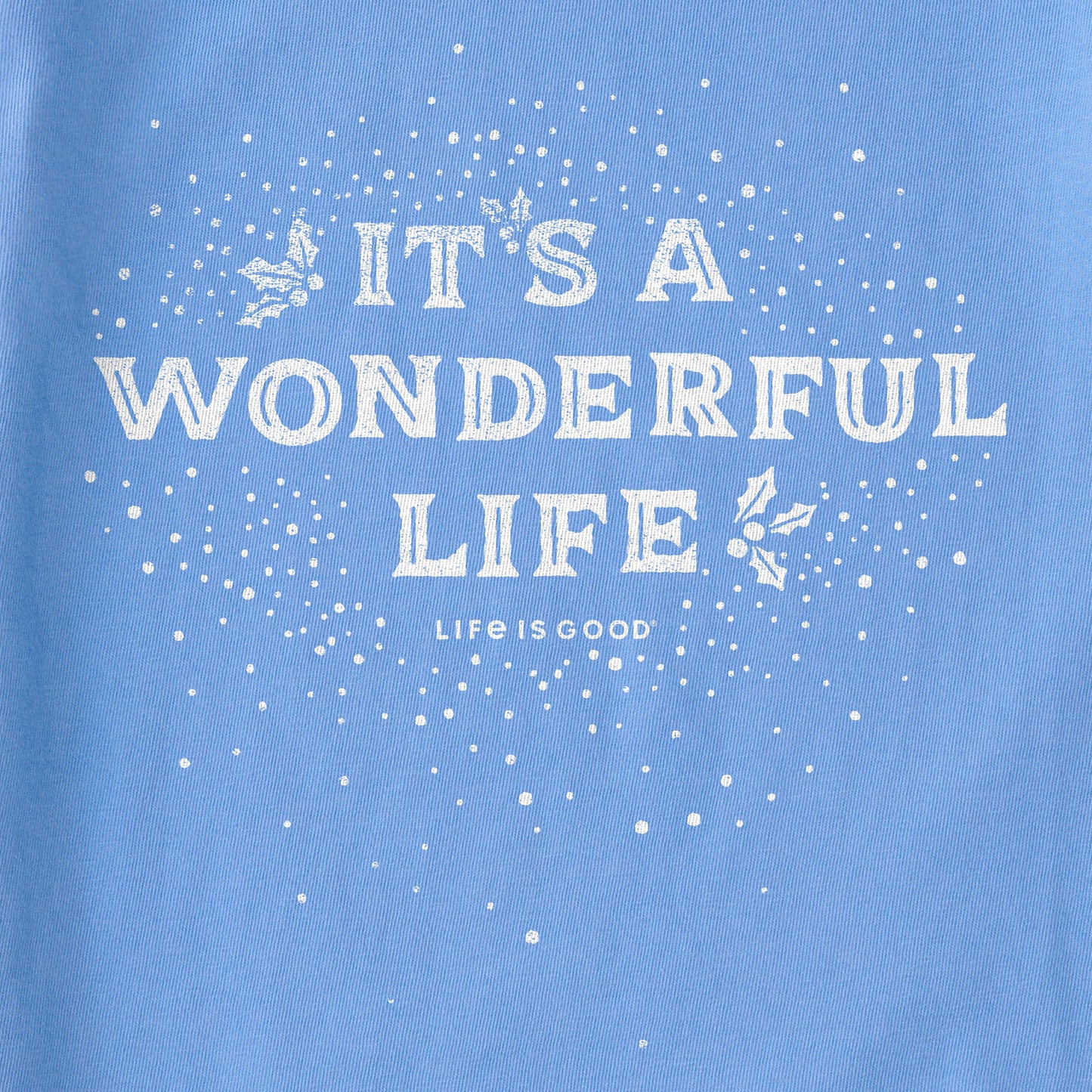 Women's Wordsmith It's a Wonderful Life Holly Long Sleeve Crusher Tee