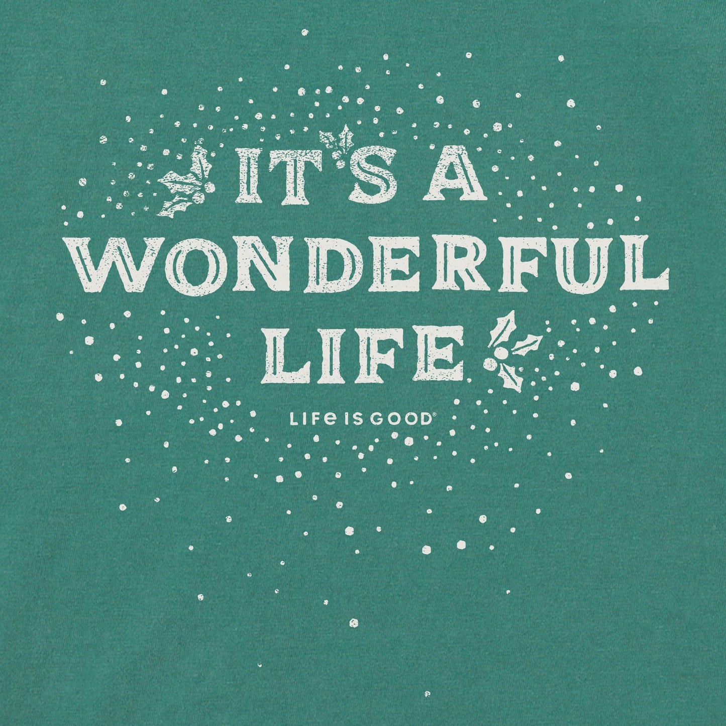 Women's Wordsmith It's a Wonderful Life Holly Long Sleeve Crusher Tee