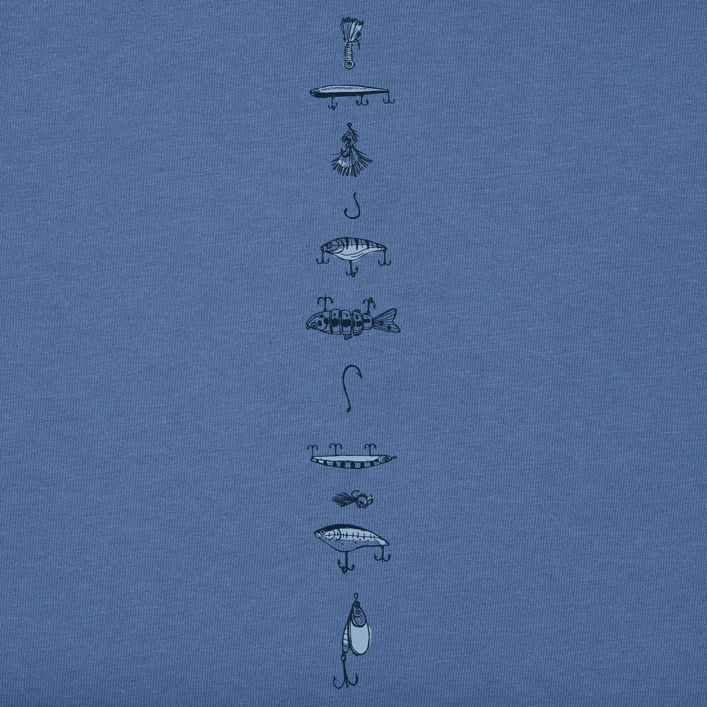 Men's Etched Simple Fish Long Sleeve Crusher Tee