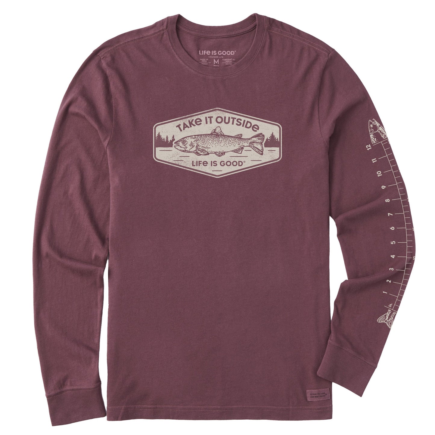 Men's Take it Outside Trout Long Sleeve Crusher Tee
