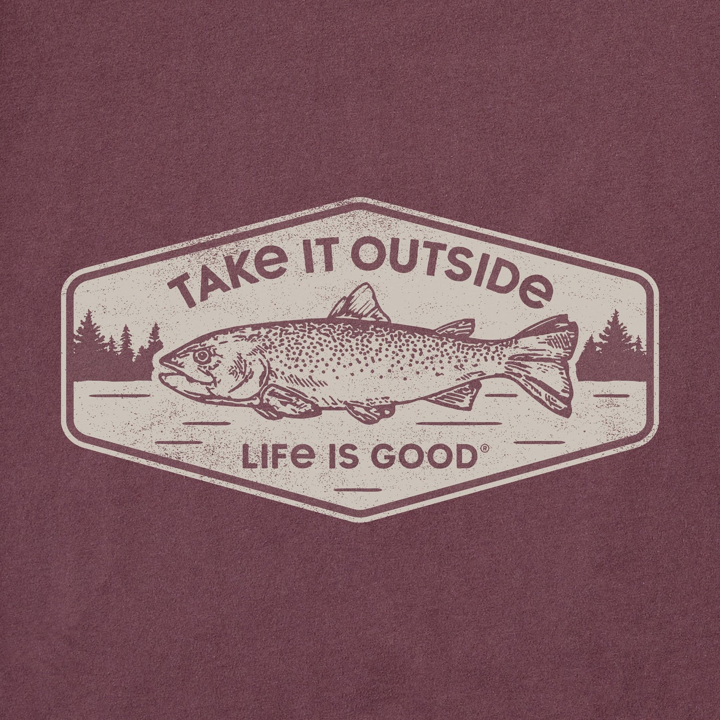 Men's Take it Outside Trout Long Sleeve Crusher Tee