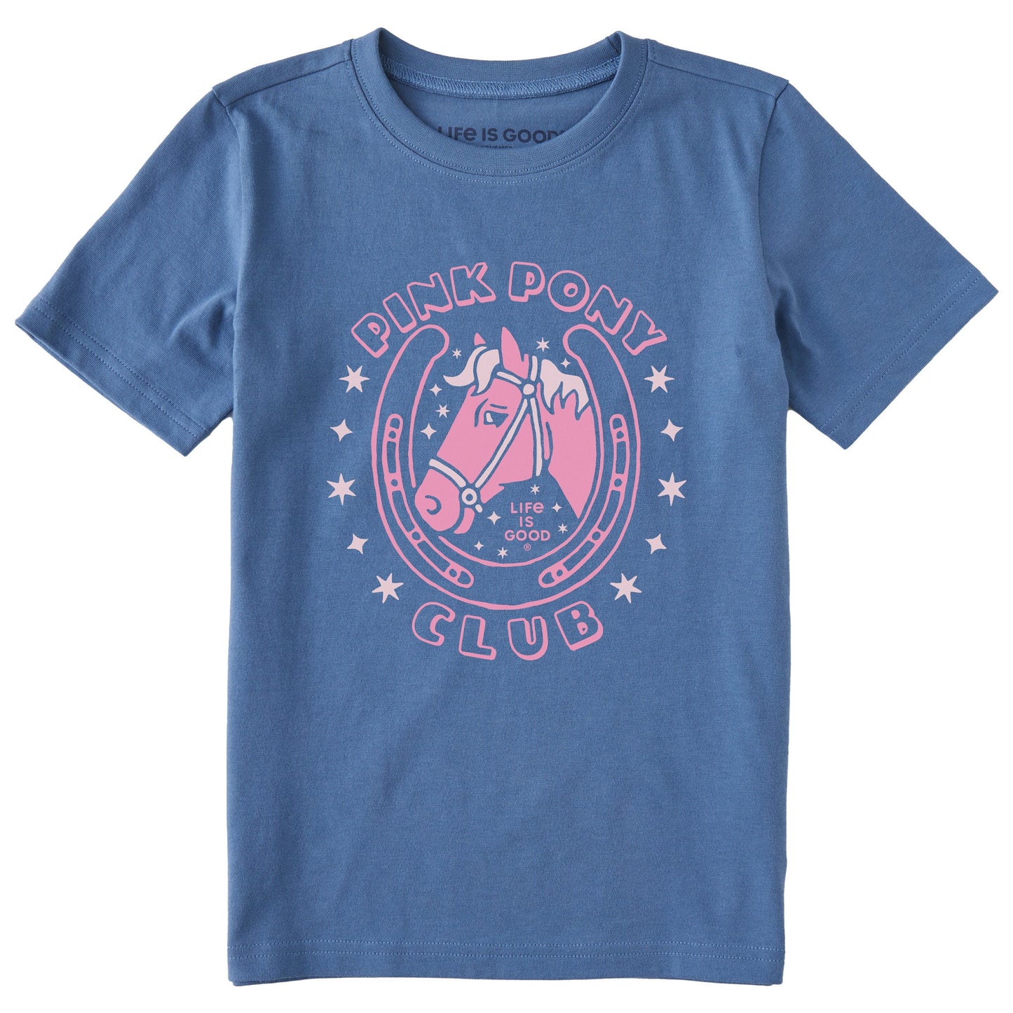 Kids Pink Pony Club Short Sleeve Crusher Tee