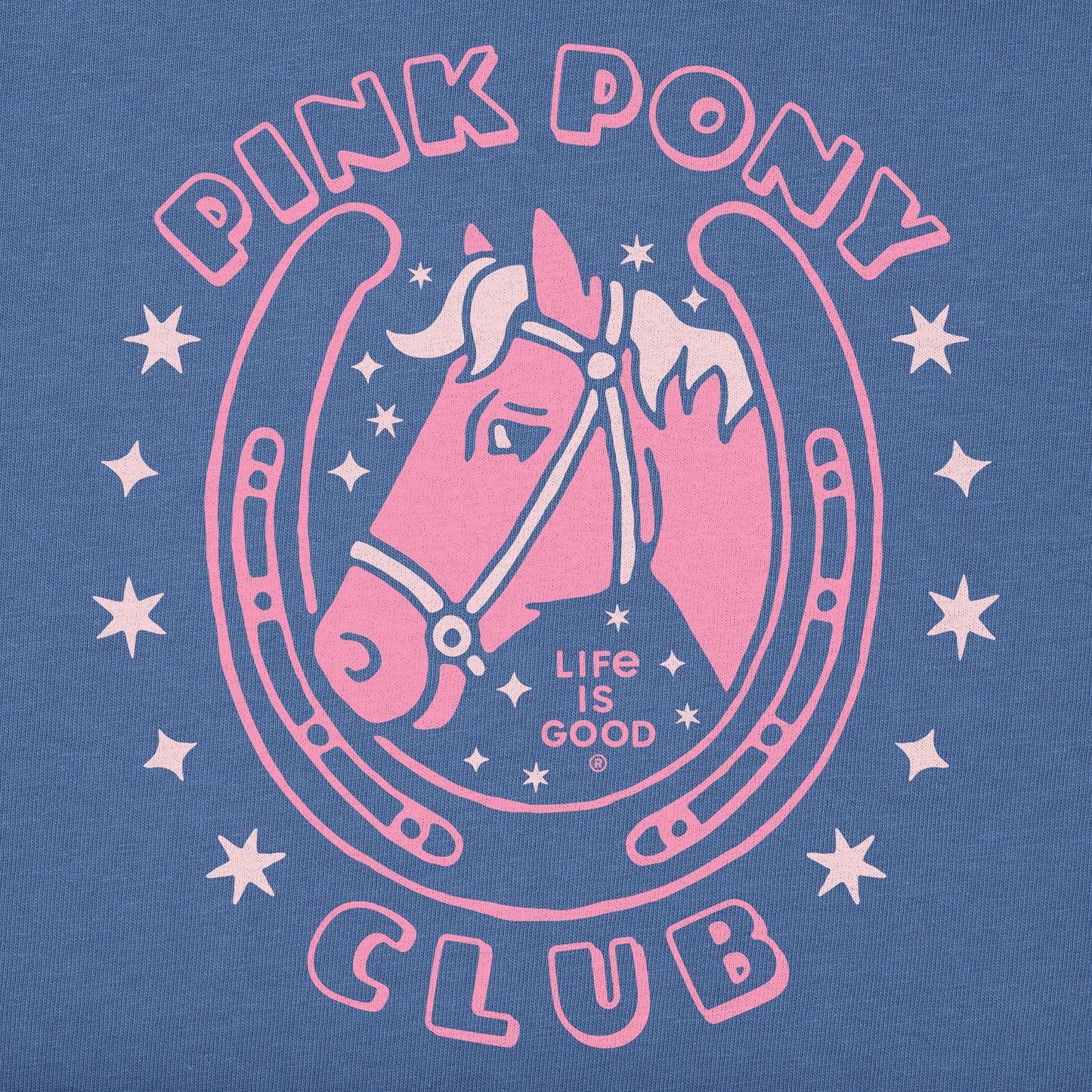 Kids Pink Pony Club Short Sleeve Crusher Tee