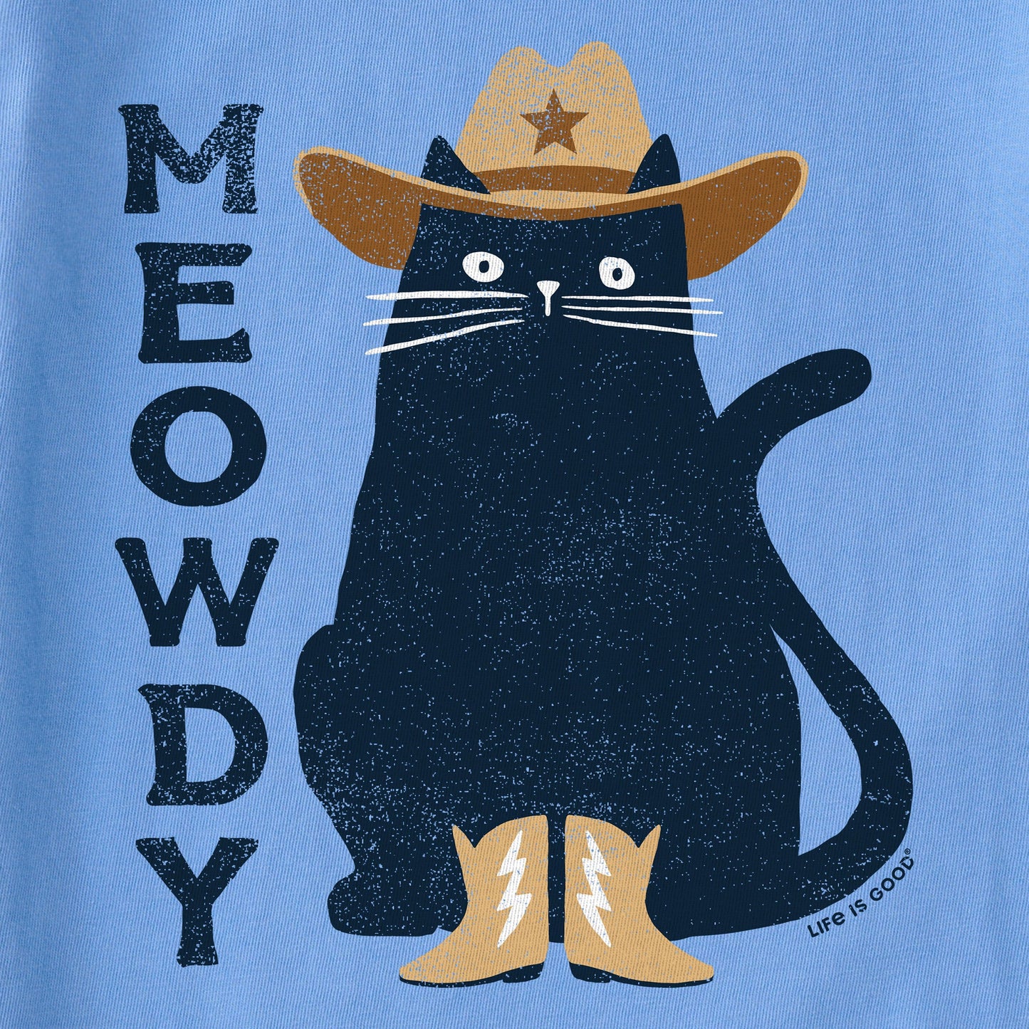 Kids Meowdy Cowboy Cat Short Sleeve Crusher Tee
