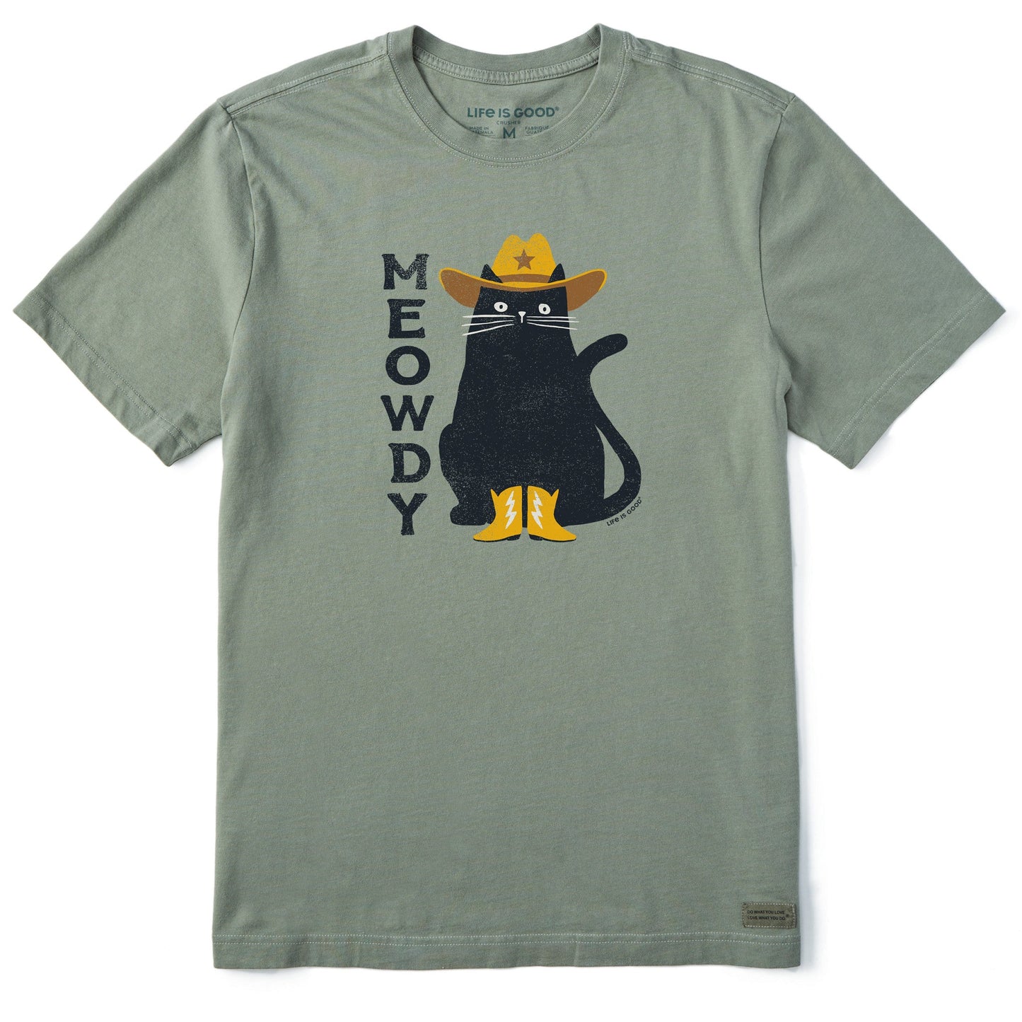Men's Meowdy Cowboy Cat Short Sleeve Crusher Tee