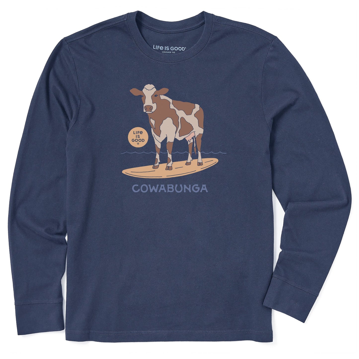 Men's Cowabunga Long Sleeve Crusher Tee