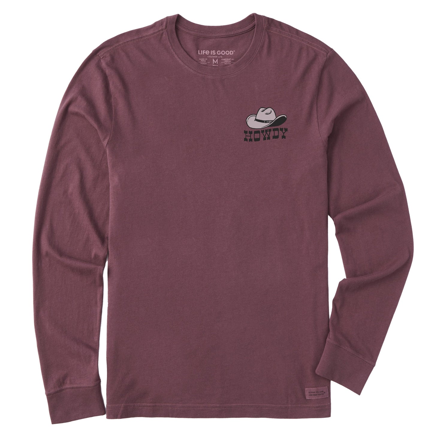 Men's Howdy Hat Long Sleeve Crusher Tee