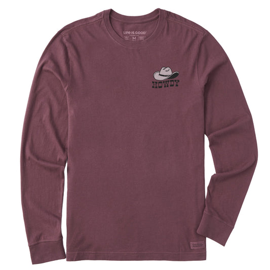 Men's Howdy Hat Long Sleeve Crusher Tee