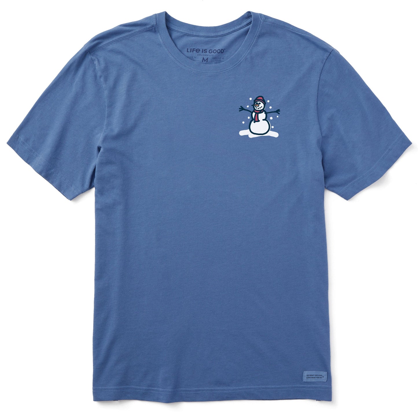 Men's Tiny Little Snowman Short Sleeve Crusher Tee
