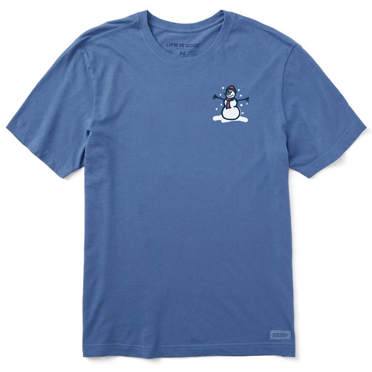 Men's Tiny Little Snowman Short Sleeve Crusher Tee