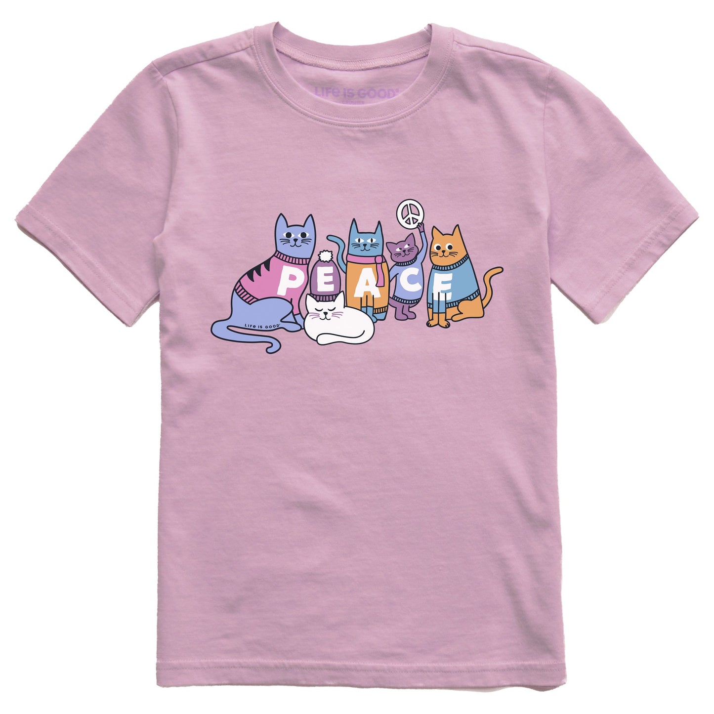 Kids Cats for Peace Short Sleeve Crusher Tee