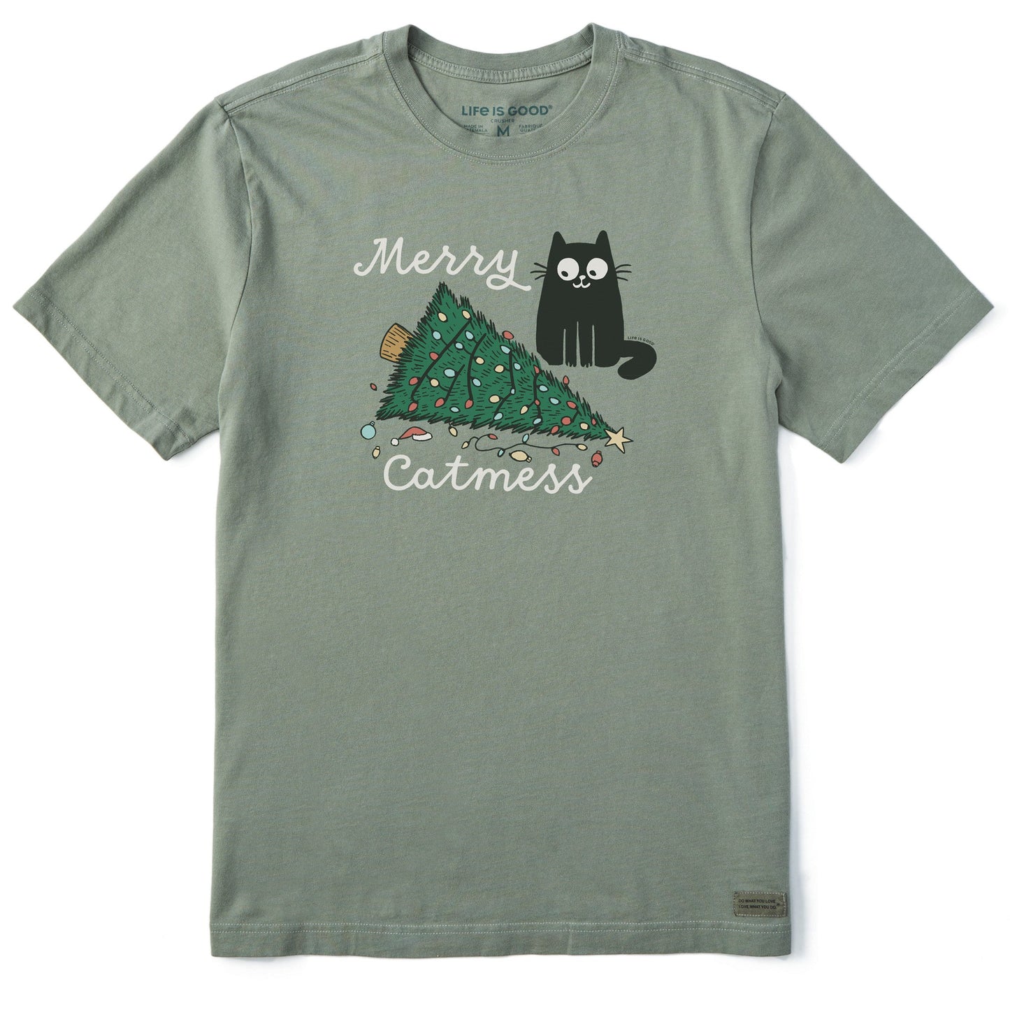 Men's Merry Cat Mess Short Sleeve Crusher Tee