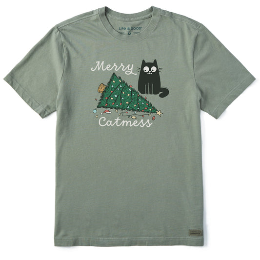 Men's Merry Cat Mess Short Sleeve Crusher Tee