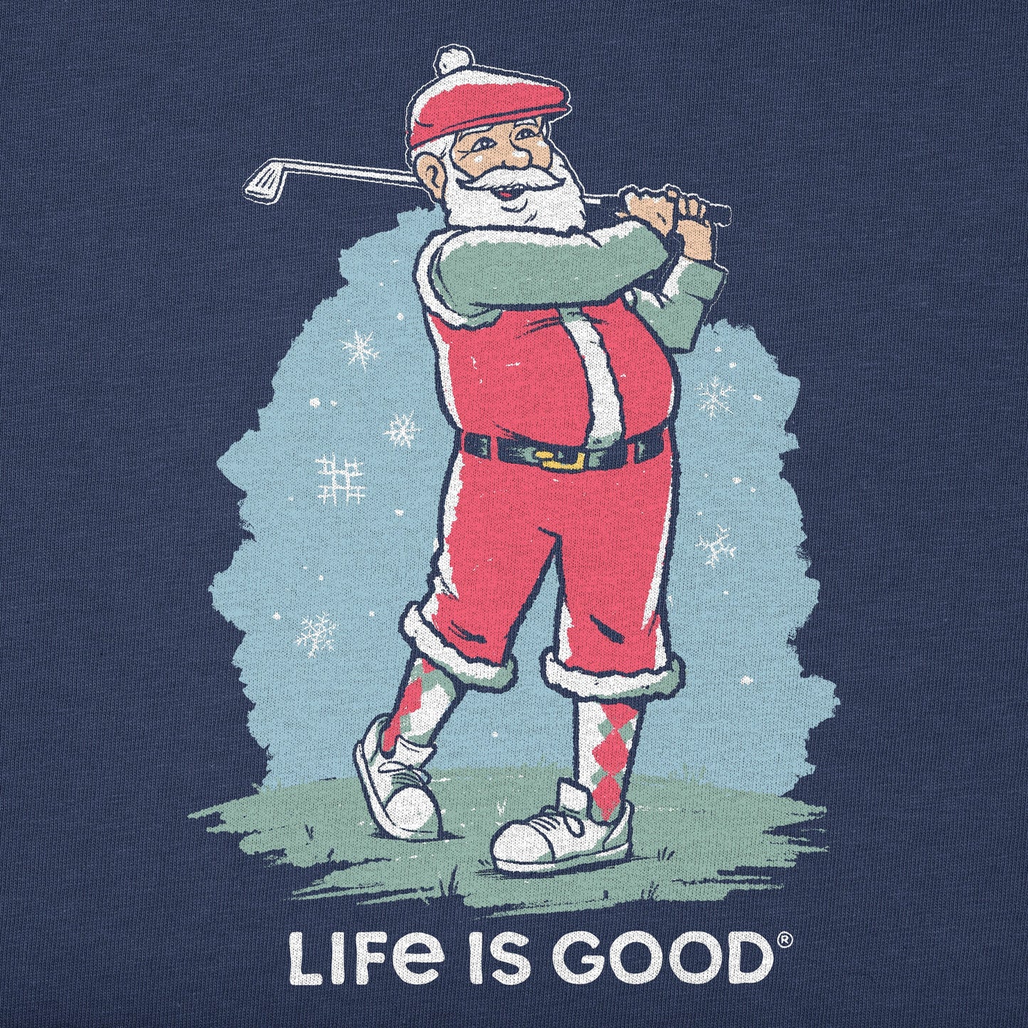 Men's Santa Golfing Short Sleeve Crusher Tee