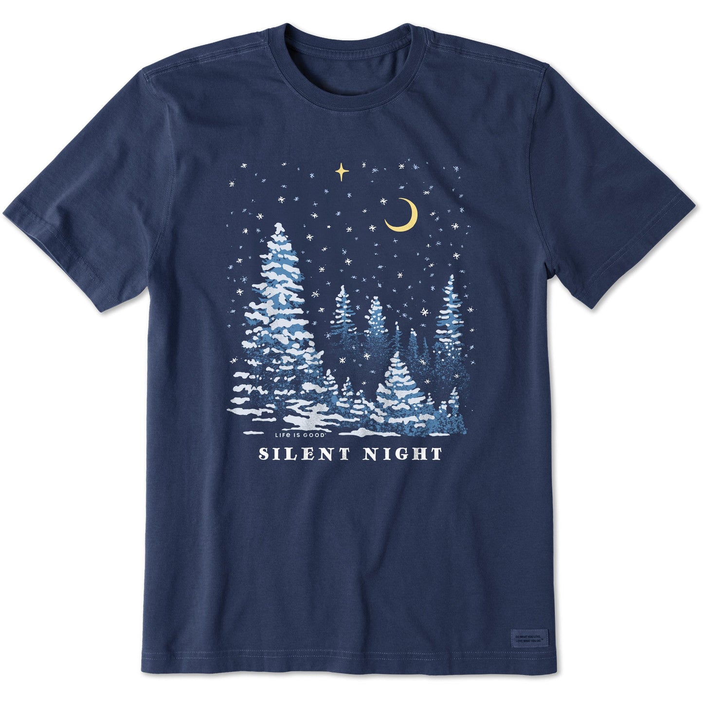 Men's Silent Snowy Night Short Sleeve Crusher Tee